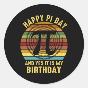Adesivo Nascer No Dia De Aniversário Do Pi Feliz 14 De Mar