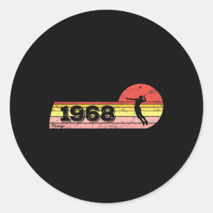 Adesivo Nascer para jogadores de Badminton 1968 Birthday V