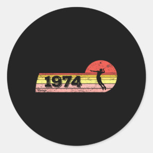 Adesivo Nascer para jogadores de Badminton 1974 Birthday V