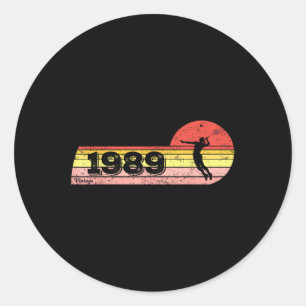 Adesivo Nascer para jogadores de Badminton 1989 Birthday V