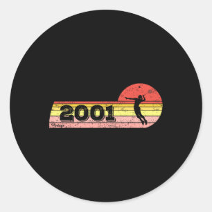 Adesivo Nascer para jogadores de Badminton 2001 Birthday V