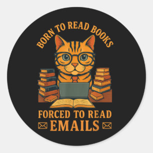 Adesivo Nascer Para Ler Livros Forçados A Ler E-Mails Engr