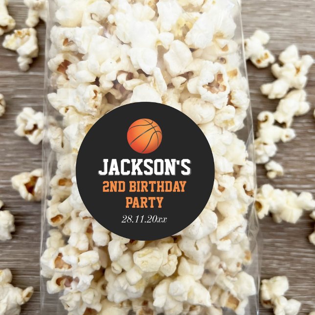 Adesivo Nascer Para O Aniversário de criança De Basquete D (Criador carregado)