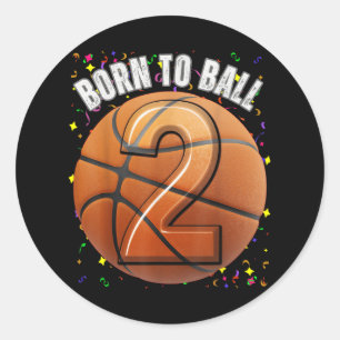 Adesivo Nascer Para segundo aniversário De Basquete Duas G