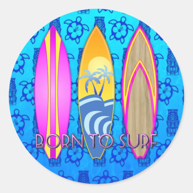 Adesivo Nascer Rosa Para Surf (Frente)