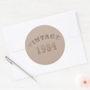 Adesivo Nascida em 1984 elegante moderno vintage aniversár