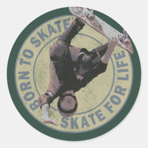 Adesivo nascido para andar de skate, skate para vida, skat