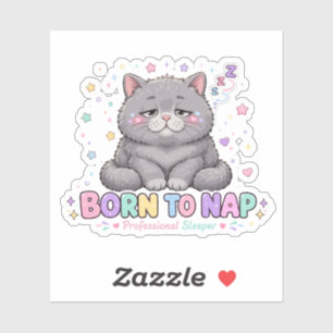 Adesivo Nascido para Dormir Gatinho Kawaii