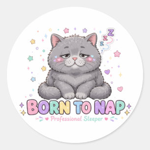 Adesivo Nascido para Dormir Gatinho Kawaii