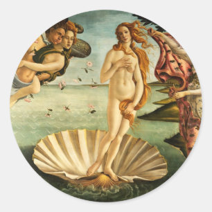 Adesivo Nascimento de Botticelli da pintura da arte de