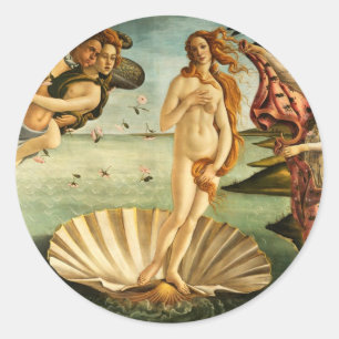 Adesivo Nascimento de Botticelli da pintura da arte de