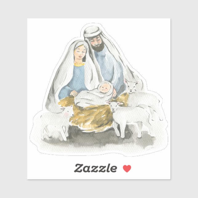 Adesivo Nascimento de Jesus Natal (Folha)