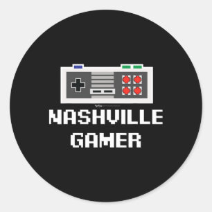 Adesivo Nashville Gamer Cidade 8-bit
