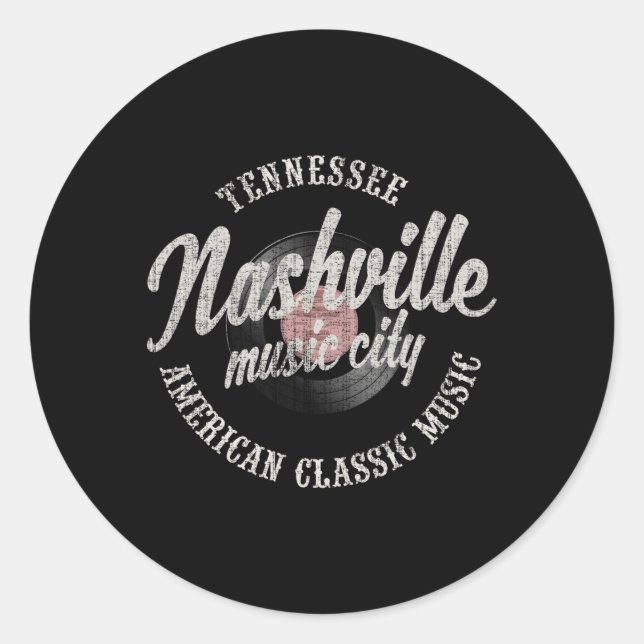 Adesivo Nashville Music Vinyl (Frente)