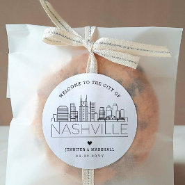 Adesivo Nashville Skyline | Favor de Boas-vindas
