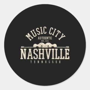 Adesivo Nashville Tennessee Country Music Guitar