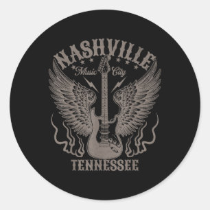 Adesivo Nashville Tennessee Guitar Country Music City Wome