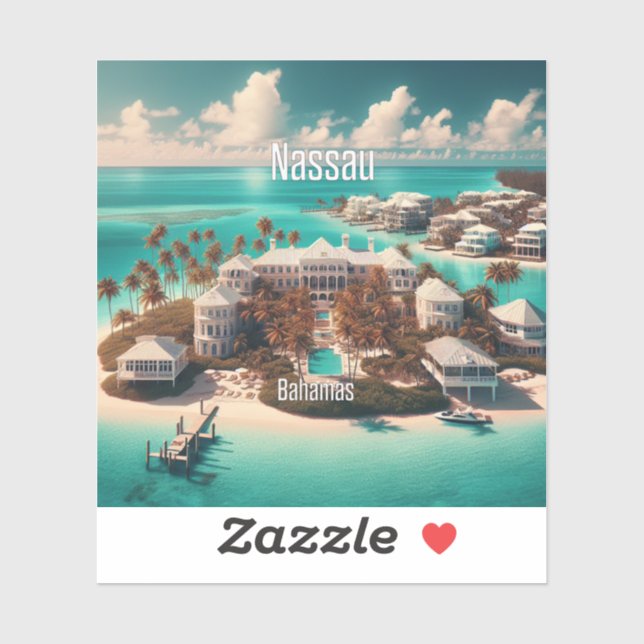Adesivo Nassau Bahamas 3 Inch Vinyl Sticker (Folha)
