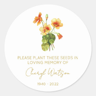Adesivo Nasturtium Pacote de Sementes de Memorial Simple