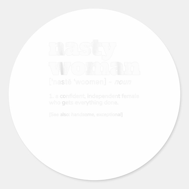 Adesivo NASTY WOMAN Definition (Frente)