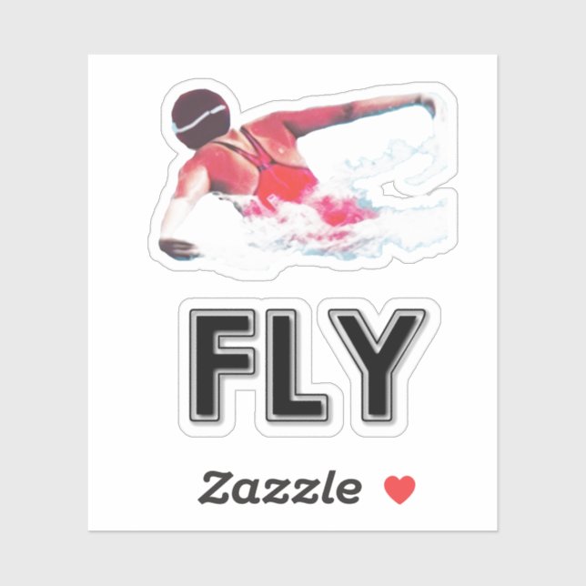 Adesivo Natação borboleta (Folha)