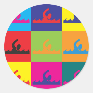 Adesivo Natação Pop Art