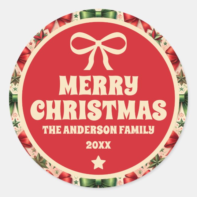 Adesivo Natais vintages Estrelas e Arcos (Frente)