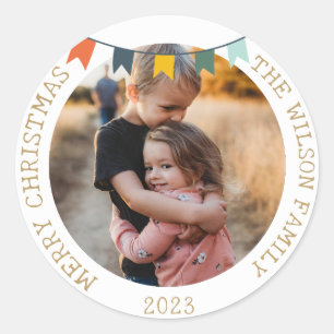 Adesivo Natais vintages Foto da família Light Ornament