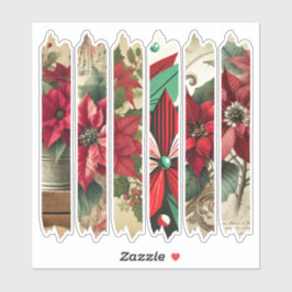 Adesivo Natais vintages Poinsettia Washi Tape Scrapbook