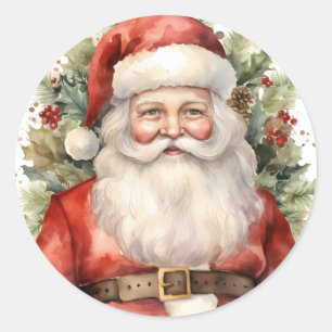 Adesivo Natais vintages que Santa Claus sorri