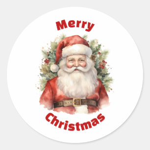 Adesivo Natais vintages que Santa Claus sorri