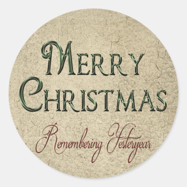 Adesivo Natais vintages Redondos (20) (Frente)