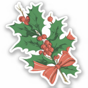 Adesivo Natais vintages retrorreflectores Holly e Arco