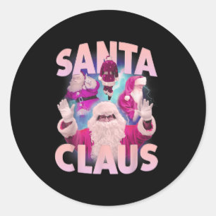 Adesivo Natais vintages Santa Claus Bootleg 90s Hip Hop