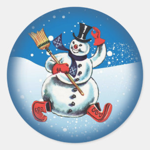 Adesivo Natais vintages Snowman Sticker