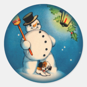 Adesivo Natais vintages Snowman Sticker
