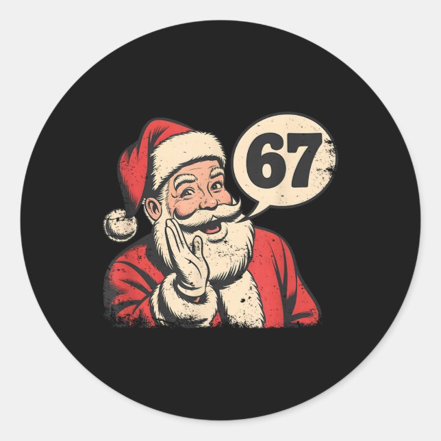 Adesivo Natal 67 Natal Six Seven Meme  (Frente)