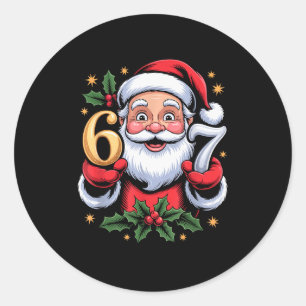Adesivo Natal 67 Xmas Engraçado Six Seven Suéter Feio 6-7