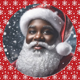 Adesivo Natal afro-americano do Papai Noel