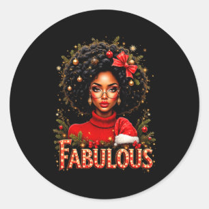 Adesivo Natal Afro-Americano Melanina Afro Trenó Que