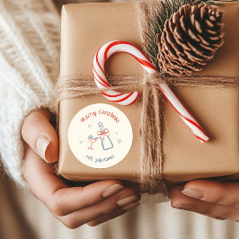 Adesivo Natal Alegre Desenhado à Mão Caprichoso
