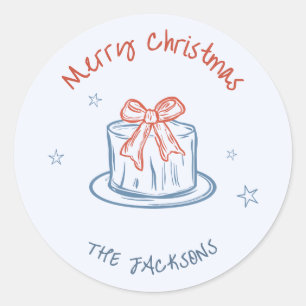 Adesivo Natal Alegre Desenho à Mão Caprichoso