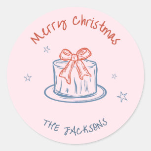 Adesivo Natal Alegre Desenho à Mão Caprichoso