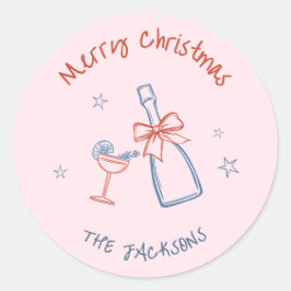 Adesivo Natal Alegre Desenho à Mão Caprichoso 