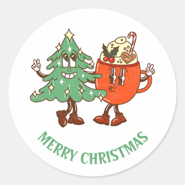 Adesivo Natal Alegre Retrô (Frente)