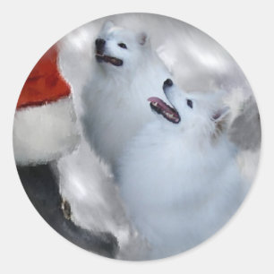 Adesivo Natal americano do cão Eskimo