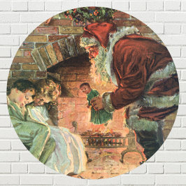 Adesivo Natal Antigo, Crianças do Papai Noel Vitoriano