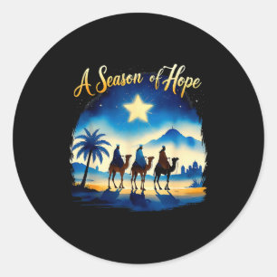 Adesivo Natal Antigo Uma Temporada de Esperança Jesus Fé 3
