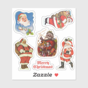 Adesivo Natal Antigo, Variedade de Papai Noel
