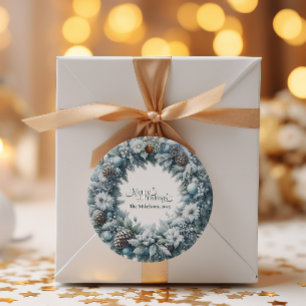 Adesivo Natal Azul Aconchegante Rústico